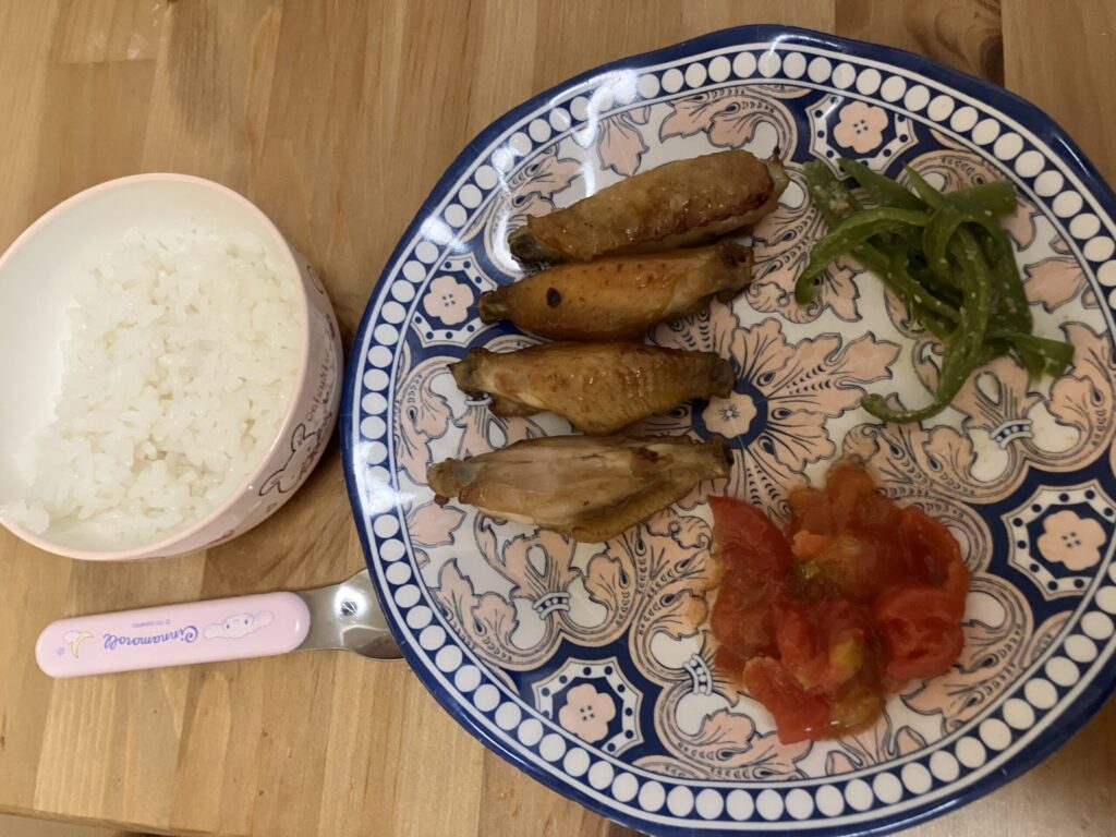 がんばらない親子ごはん DAY1　娘の夕食